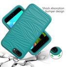 For iPhone 6/7/8G Wave Pattern 3 in 1 Silicone+PC Shockproof Protective Case(Dark Sea Green) - 2