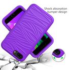 For iPhone 6/7/8G Wave Pattern 3 in 1 Silicone+PC Shockproof Protective Case(Purple) - 2