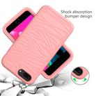For iPhone SE 2022 / SE 2020 Wave Pattern 3 in 1 Silicone+PC Shockproof Protective Case(Rose Gold) - 1