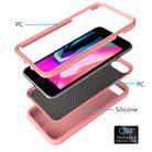 For iPhone SE 2022 / SE 2020 Wave Pattern 3 in 1 Silicone+PC Shockproof Protective Case(Rose Gold) - 2