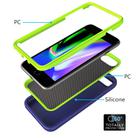 For iPhone 6/7/8 Plus Wave Pattern 3 in 1 Silicone+PC Shockproof Protective Case(Navy+Olivine) - 3