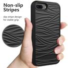 For iPhone 6/7/8 Plus Wave Pattern 3 in 1 Silicone+PC Shockproof Protective Case(Black+Hot Pink) - 1