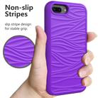 For iPhone 6/7/8 Plus Wave Pattern 3 in 1 Silicone+PC Shockproof Protective Case(Purple) - 2