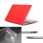 ENKAY Hat-Prince 3 in 1 For MacBook Pro 13 inch A2289 / A2251 (2020) Crystal Hard Shell Protective Case + US Version Ultra-thin TPU Keyboard Protector Cover + Anti-dust Plugs Set(Red) - 1