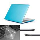 ENKAY Hat-Prince 3 in 1 For MacBook Pro 13 inch A2289 / A2251 (2020) Crystal Hard Shell Protective Case + US Version Ultra-thin TPU Keyboard Protector Cover + Anti-dust Plugs Set(Light Blue) - 1