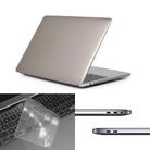 ENKAY Hat-Prince 3 in 1 For MacBook Pro 13 inch A2289 / A2251 (2020) Crystal Hard Shell Protective Case + Europe Version Ultra-thin TPU Keyboard Protector Cover + Anti-dust Plugs Set(Grey) - 1