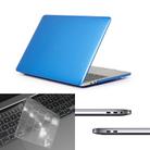 ENKAY Hat-Prince 3 in 1 For MacBook Pro 13 inch A2289 / A2251 (2020) Crystal Hard Shell Protective Case + Europe Version Ultra-thin TPU Keyboard Protector Cover + Anti-dust Plugs Set(Dark Blue) - 1