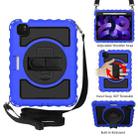 For iPad Air 2022 / 2020 10.9 360 Degree Rotation PC + Silicone Shockproof Combination Case with Holder & Hand Grip Strap & Neck Strap & Pen Slot Holder(Blue) - 1