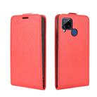For Realme C15 R64 Texture Single Vertical Flip Leather Protective Case with Card Slots & Photo Frame(Red) - 2