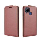 For Realme C15 R64 Texture Single Vertical Flip Leather Protective Case with Card Slots & Photo Frame(Brown) - 2