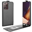 For Samsung Galaxy Note20 Ultra 5G R64 Texture Single Vertical Flip Leather Protective Case with Card Slots & Photo Frame(Black) - 1