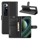 For Xiaomi Mi 10 Ultra Litchi Texture Horizontal Flip Protective Case with Holder & Card Slots & Wallet(Black) - 1