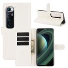 For Xiaomi Mi 10 Ultra Litchi Texture Horizontal Flip Protective Case with Holder & Card Slots & Wallet(White) - 1