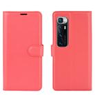 For Xiaomi Mi 10 Ultra Litchi Texture Horizontal Flip Protective Case with Holder & Card Slots & Wallet(Red) - 2