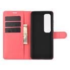 For Xiaomi Mi 10 Ultra Litchi Texture Horizontal Flip Protective Case with Holder & Card Slots & Wallet(Red) - 3