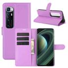 For Xiaomi Mi 10 Ultra Litchi Texture Horizontal Flip Protective Case with Holder & Card Slots & Wallet(Purple) - 1