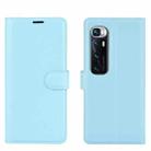 For Xiaomi Mi 10 Ultra Litchi Texture Horizontal Flip Protective Case with Holder & Card Slots & Wallet(Blue) - 2