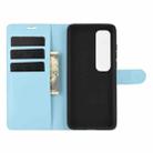 For Xiaomi Mi 10 Ultra Litchi Texture Horizontal Flip Protective Case with Holder & Card Slots & Wallet(Blue) - 3