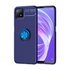 For OPPO A72 5G Metal Ring Holder 360 Degree Rotating TPU Case(Blue+Blue) - 1