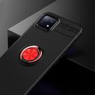 For OPPO A72 5G Metal Ring Holder 360 Degree Rotating TPU Case(Black+Red) - 2