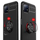 For OPPO A72 5G Metal Ring Holder 360 Degree Rotating TPU Case(Black+Red) - 3