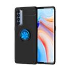 For OPPO Reno 4 Pro 4G Metal Ring Holder 360 Degree Rotating TPU Case(Black+Blue) - 1