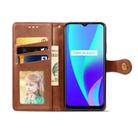 For OPPO Realme C15 Retro Solid Color Leather Buckle Phone Case with Lanyard & Photo Frame & Card Slot & Wallet & Stand Function(Brwon) - 4