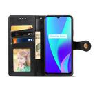 For OPPO Realme C15 Retro Solid Color Leather Buckle Phone Case with Lanyard & Photo Frame & Card Slot & Wallet & Stand Function(Black) - 4