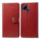 For OPPO Realme C15 Retro Solid Color Leather Buckle Phone Case with Lanyard & Photo Frame & Card Slot & Wallet & Stand Function(Red) - 2