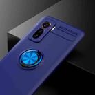 For VIVO IQOO 5 Metal Ring Holder 360 Degree Rotating TPU Case(Blue+Blue) - 2