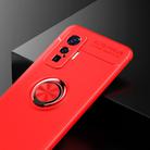 For VIVO IQOO 5 Pro Metal Ring Holder 360 Degree Rotating TPU Case(Red+Red) - 2