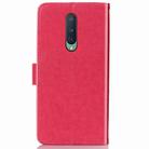 For OnePlus 8 Four-leaf Clasp Embossed Buckle PU Leather Case with Holder & Card Slots & Wallet & Hand Strap(Magenta) - 3