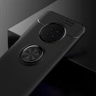 For Huawei Enjoy 20 Plus Metal Ring Holder 360 Degree Rotating TPU Case(Black+Black) - 2