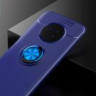 For Huawei Enjoy 20 Plus Metal Ring Holder 360 Degree Rotating TPU Case(Blue+Blue) - 1