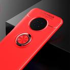 For Huawei Enjoy 20 Plus Metal Ring Holder 360 Degree Rotating TPU Case(Red+Red) - 2