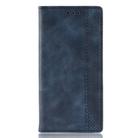 For OPPO Reno4 4G Magnetic Buckle Retro Crazy Horse Texture Horizontal Flip Leather Case  , with Holder & Card Slots & Photo Frame(Blue) - 2