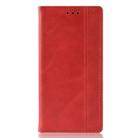For OPPO Reno4 4G Magnetic Buckle Retro Crazy Horse Texture Horizontal Flip Leather Case  , with Holder & Card Slots & Photo Frame(Red) - 2