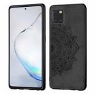 For Galaxy M60S/A81/Note 10 Lite Mandala Embossed Cloth + PC + TPU Mobile Phone Case with Magnetic Function & Hand Strap(Black) - 1