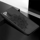 For Samsung Galaxy Note 20 Mandala Embossed Cloth + PC + TPU Mobile Phone Case with Magnetic Function & Hand Strap(Black) - 3