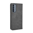 For OPPO Reno4 Pro 4G Magnetic Buckle Retro Crazy Horse Texture Horizontal Flip Leather Case, with Holder & Card Slots & Photo Frame(Black) - 4