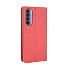For OPPO Reno4 Pro 4G Magnetic Buckle Retro Crazy Horse Texture Horizontal Flip Leather Case, with Holder & Card Slots & Photo Frame(Red) - 4