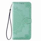 For Motorola One Fusion Plus Mandala Flower Embossed Horizontal Flip Leather Case with Bracket / Card Slot / Wallet / Lanyard(Green) - 2