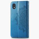 For Motorola One Fusion Plus Mandala Flower Embossed Horizontal Flip Leather Case with Bracket / Card Slot / Wallet / Lanyard(Blue) - 3