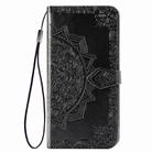 For Motorola One Fusion Plus Mandala Flower Embossed Horizontal Flip Leather Case with Bracket / Card Slot / Wallet / Lanyard(Black) - 2