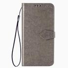 For Motorola One Fusion Plus Mandala Flower Embossed Horizontal Flip Leather Case with Bracket / Card Slot / Wallet / Lanyard(Gray) - 2