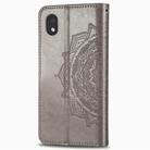 For Motorola One Fusion Plus Mandala Flower Embossed Horizontal Flip Leather Case with Bracket / Card Slot / Wallet / Lanyard(Gray) - 3