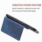 For Samsung Galaxy Note 20 Mandala Embossed Magnetic Cloth PU + TPU + PC Case with Holder & Card Slots & Wallet & Photo Frame & Strap(Blue) - 3