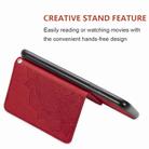 For Samsung Galaxy Note 20 Mandala Embossed Magnetic Cloth PU + TPU + PC Case with Holder & Card Slots & Wallet & Photo Frame & Strap(Red) - 3