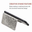 For Samsung Galaxy Note 20 Mandala Embossed Magnetic Cloth PU + TPU + PC Case with Holder & Card Slots & Wallet & Photo Frame & Strap(Gray) - 3