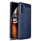 For VIVO IQOO 5 Litchi Texture TPU Shockproof Case(Navy Blue) - 1